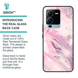 Diamond Pink Gradient Glass Case For Vivo V25 Pro