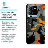 Camouflage Orange Glass Case For Vivo V25 Pro