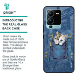 Kitty In Pocket Glass Case For Vivo V25 Pro