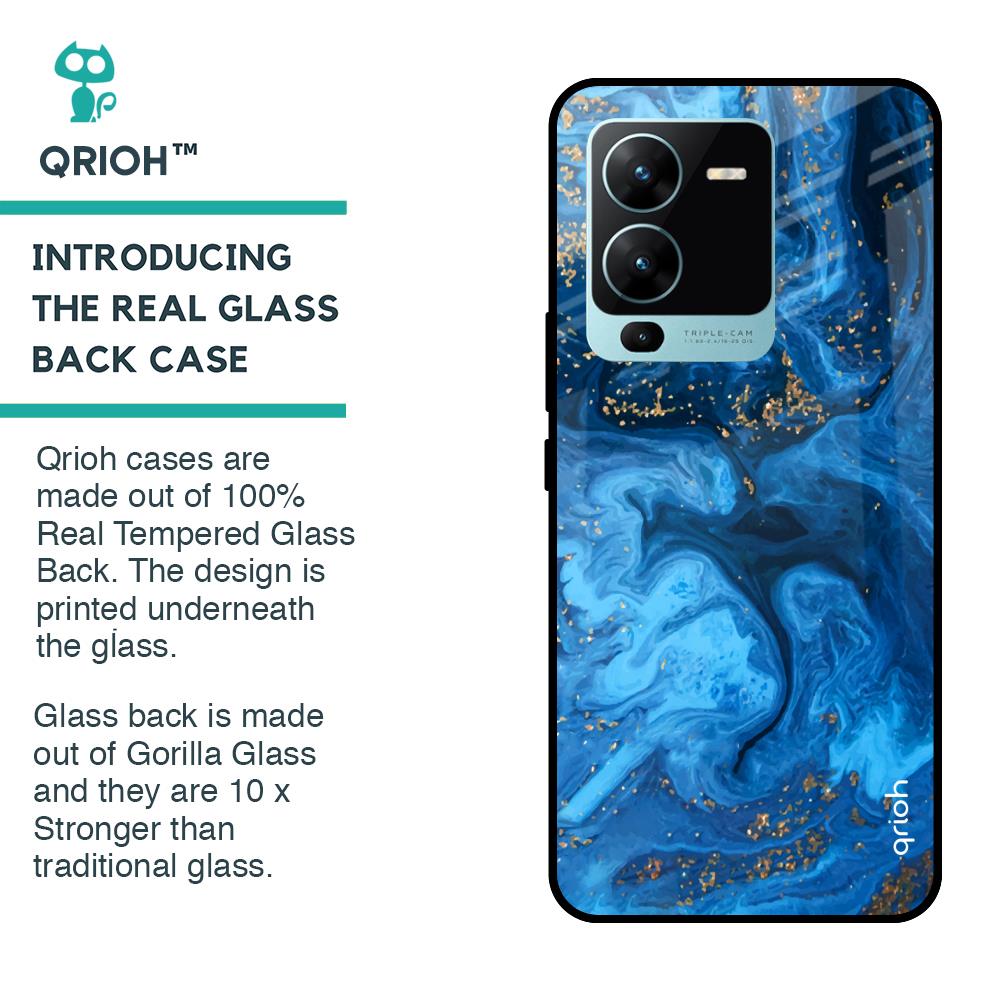 Gold Sprinkle Glass case for Vivo V25 Pro