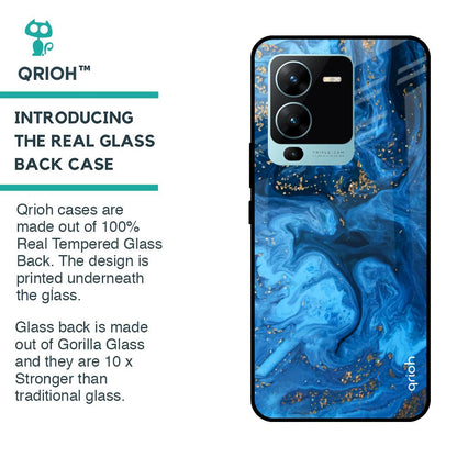Gold Sprinkle Glass case for Vivo V25 Pro