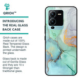 Green Marble Glass case for Vivo V25 Pro