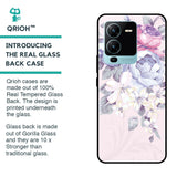 Elegant Floral Glass case for Vivo V25 Pro