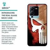 Red Skull Glass Case for Vivo V25 Pro