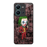 Joker Cartoon Vivo V25 Glass Back Cover Online