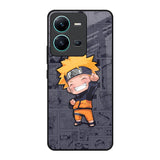 Orange Chubby Vivo V25 Glass Back Cover Online