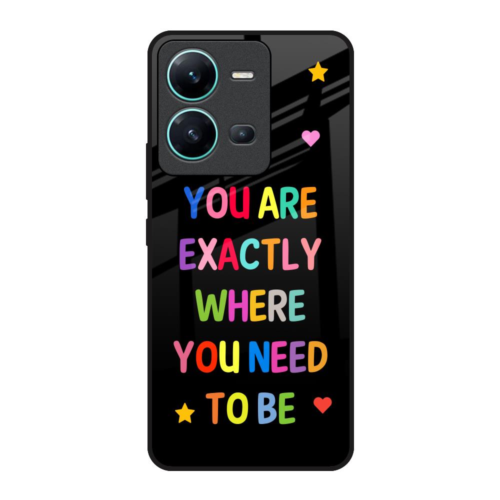 Magical Words Vivo V25 Glass Back Cover Online