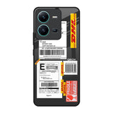 Cool Barcode Label Vivo V25 Glass Back Cover Online