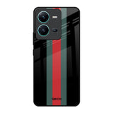 Vertical Stripes Vivo V25 Glass Back Cover Online