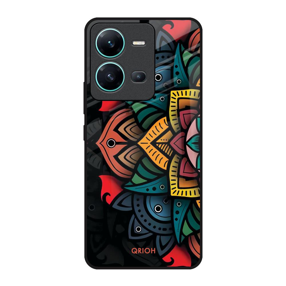 Retro Gorgeous Flower Vivo V25 Glass Back Cover Online