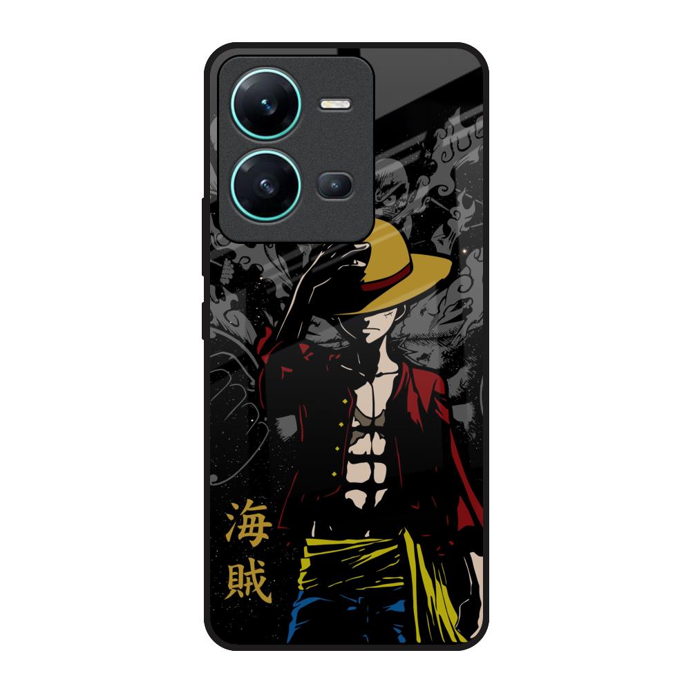 Dark Luffy Vivo V25 Glass Back Cover Online