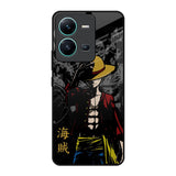Dark Luffy Vivo V25 Glass Back Cover Online
