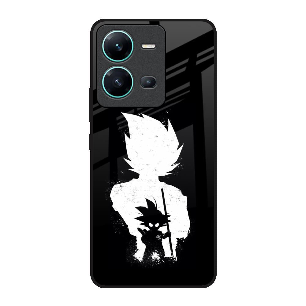 Monochrome Goku Vivo V25 Glass Back Cover Online