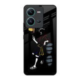 Luffy Line Art Vivo V25 Glass Back Cover Online