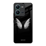 White Angel Wings Vivo V25 Glass Back Cover Online