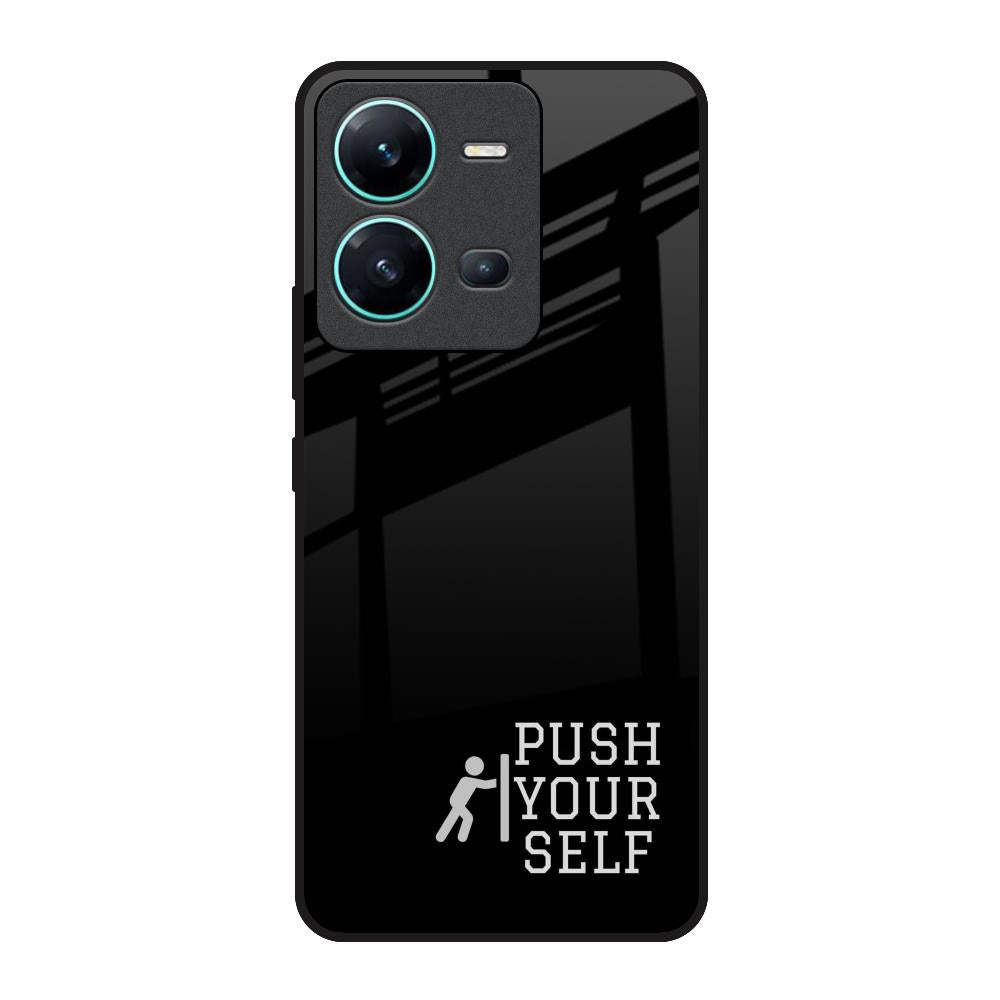 Push Your Self Vivo V25 Glass Back Cover Online