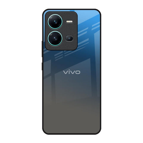Blue Grey Ombre Vivo V25 Glass Back Cover Online