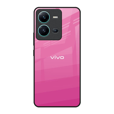Pink Ribbon Caddy Vivo V25 Glass Back Cover Online