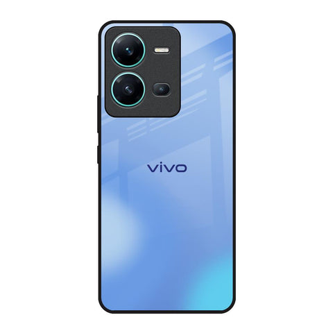 Vibrant Blue Texture Vivo V25 Glass Back Cover Online