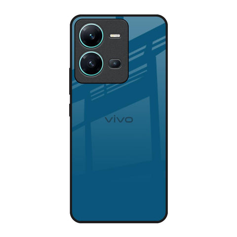 Cobalt Blue Vivo V25 Glass Back Cover Online