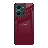 Classic Burgundy Vivo V25 Glass Back Cover Online