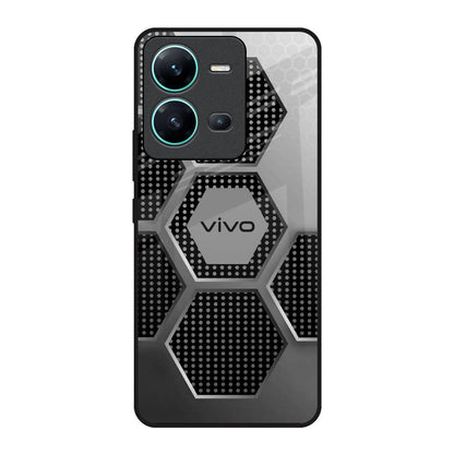 Hexagon Style Vivo V25 Glass Back Cover Online