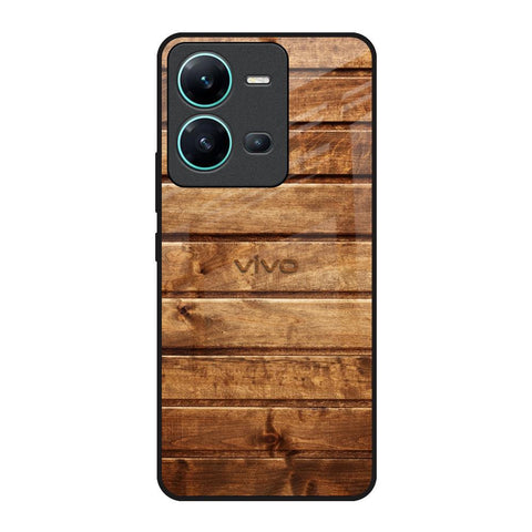 Wooden Planks Vivo V25 Glass Back Cover Online