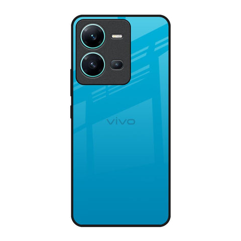 Blue Aqua Vivo V25 Glass Back Cover Online