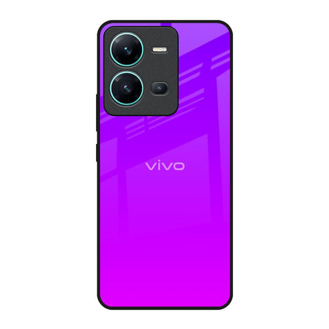 Purple Pink Vivo V25 Glass Back Cover Online