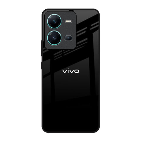 Jet Black Vivo V25 Glass Back Cover Online