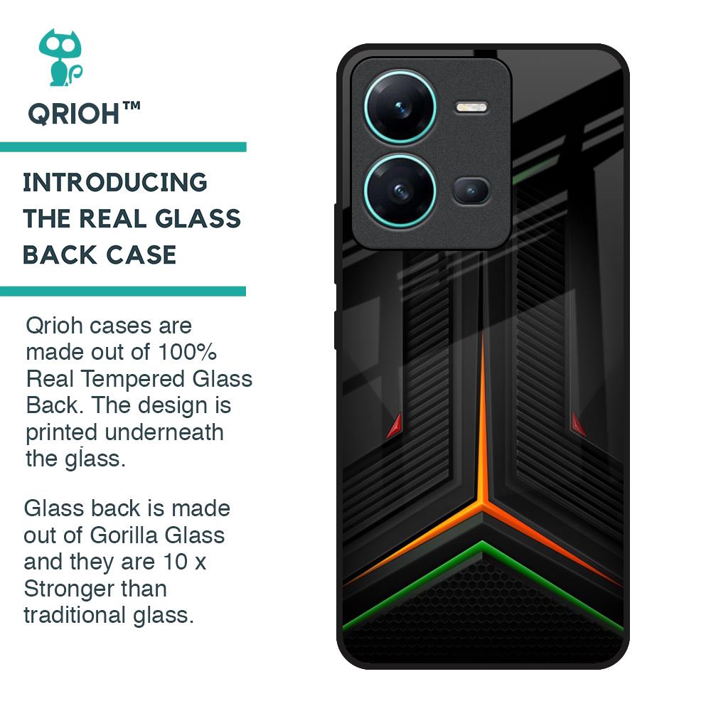 Modern Ultra Chevron Glass Case for Vivo V25