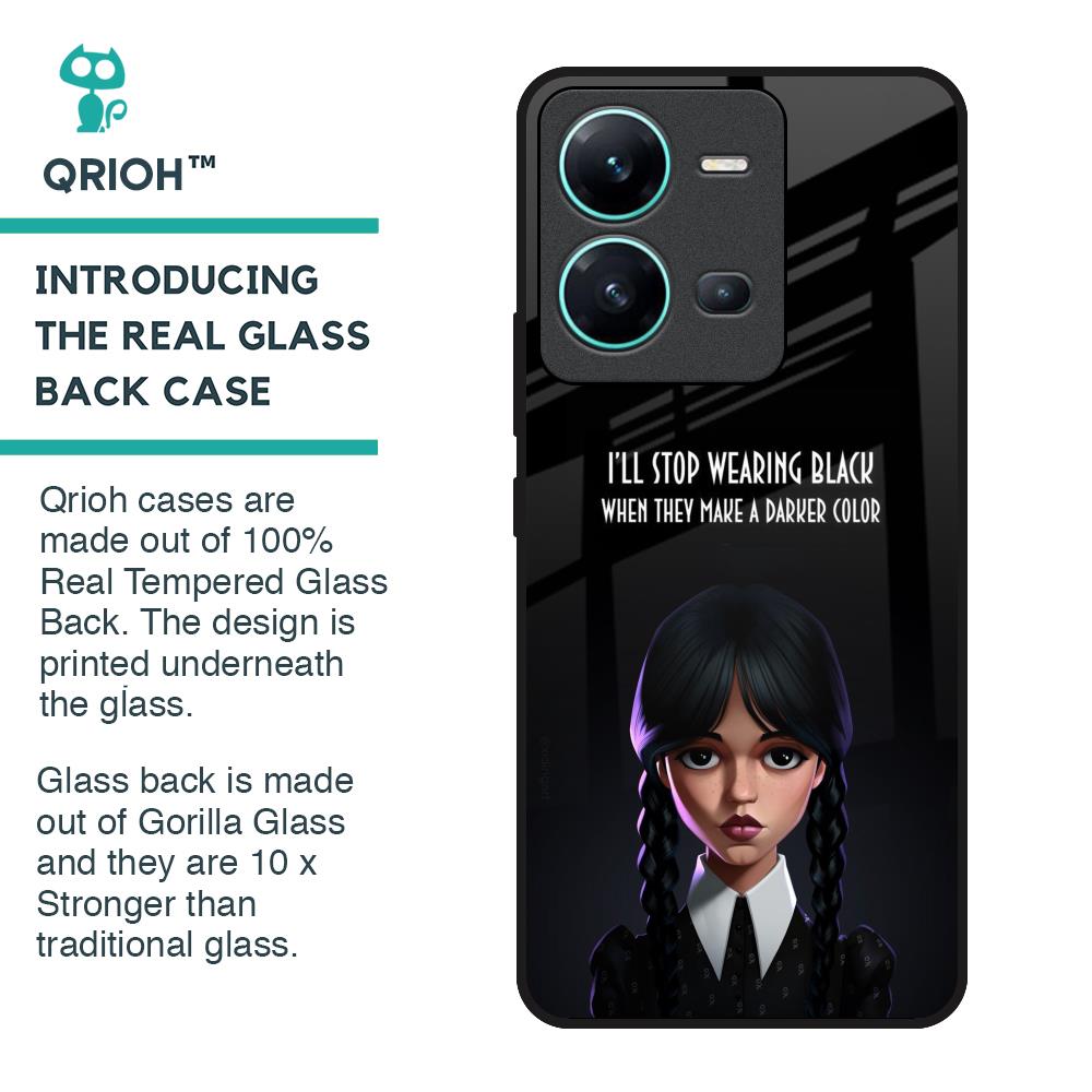 Aesthetic Digital Art Glass Case for Vivo V25