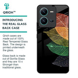 Colorful Leaves Glass Case for Vivo V25