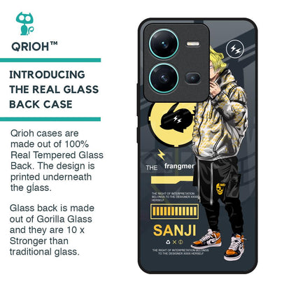Cool Sanji Glass Case for Vivo V25
