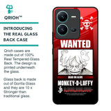 Luffy Wanted Glass Case for Vivo V25