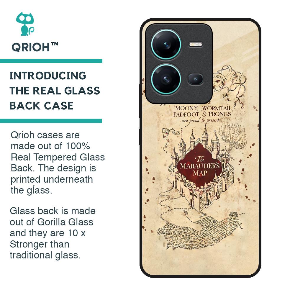 Magical Map Glass Case for Vivo V25