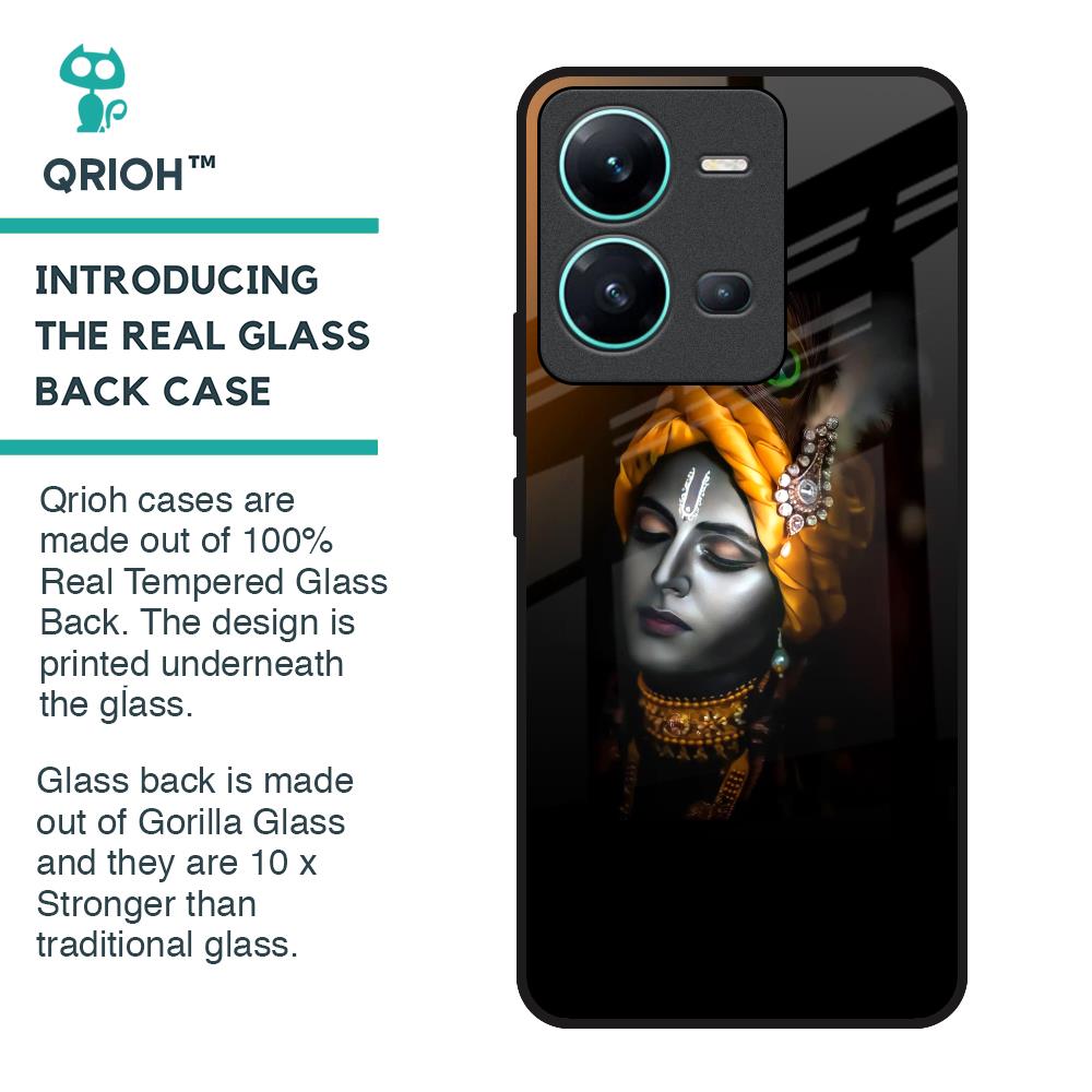 Ombre Krishna Glass Case for Vivo V25