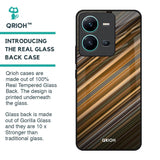 Diagonal Slash Pattern Glass Case for Vivo V25