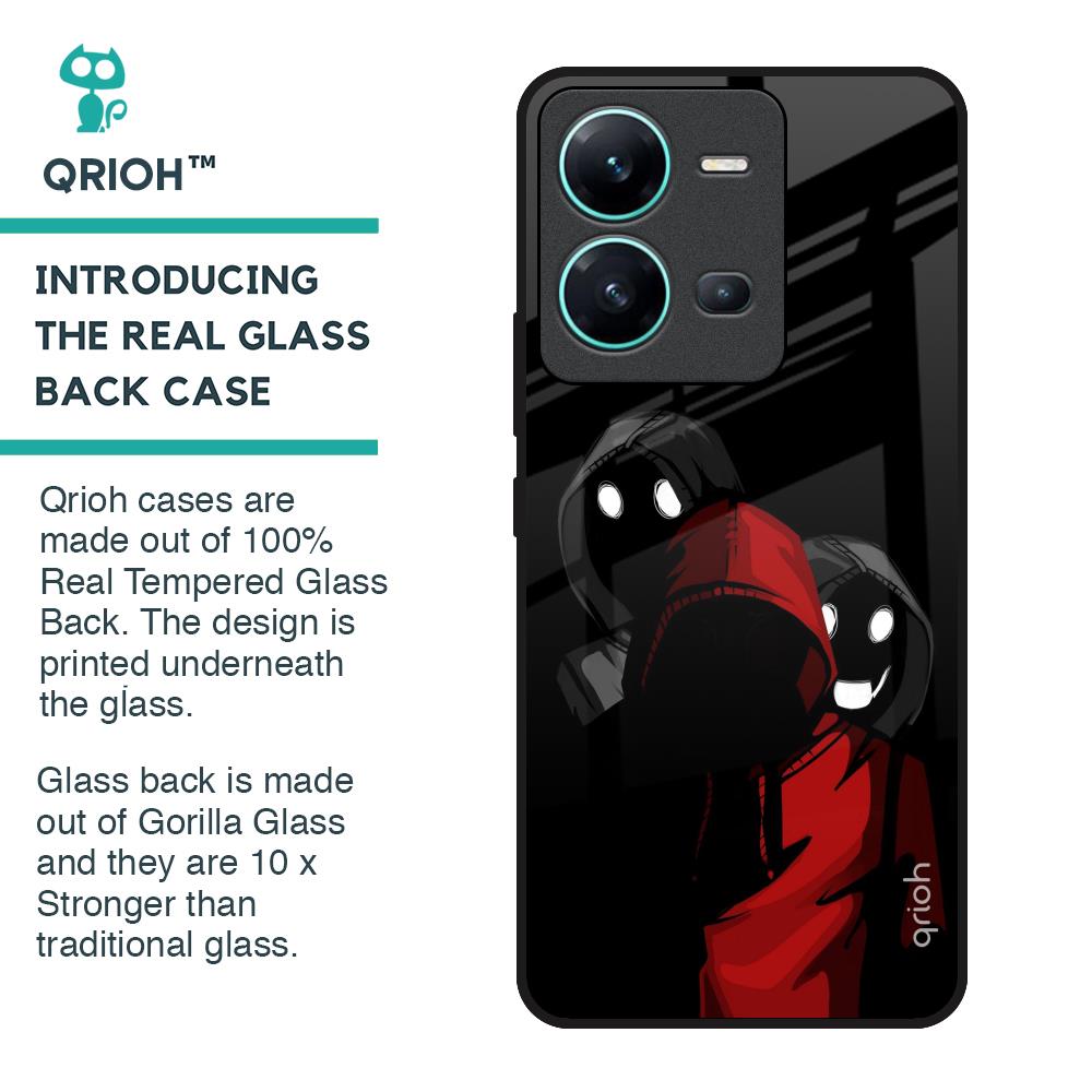 Shadow Character Glass Case for Vivo V25
