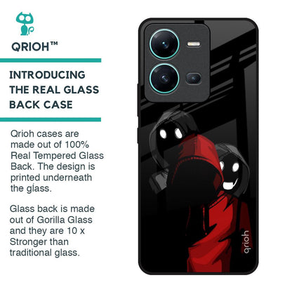 Shadow Character Glass Case for Vivo V25
