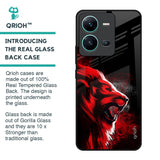 Red Angry Lion Glass Case for Vivo V25
