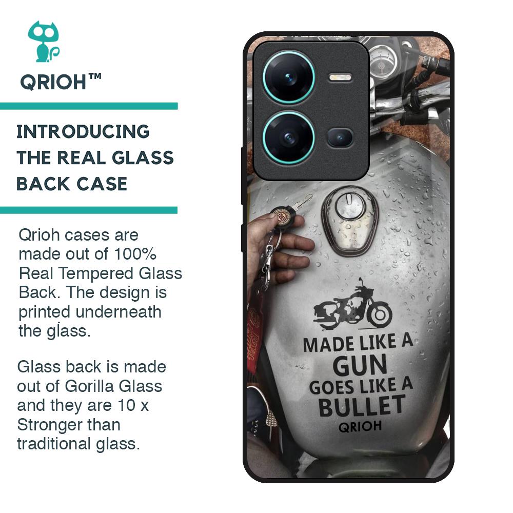 Royal Bike Glass Case for Vivo V25