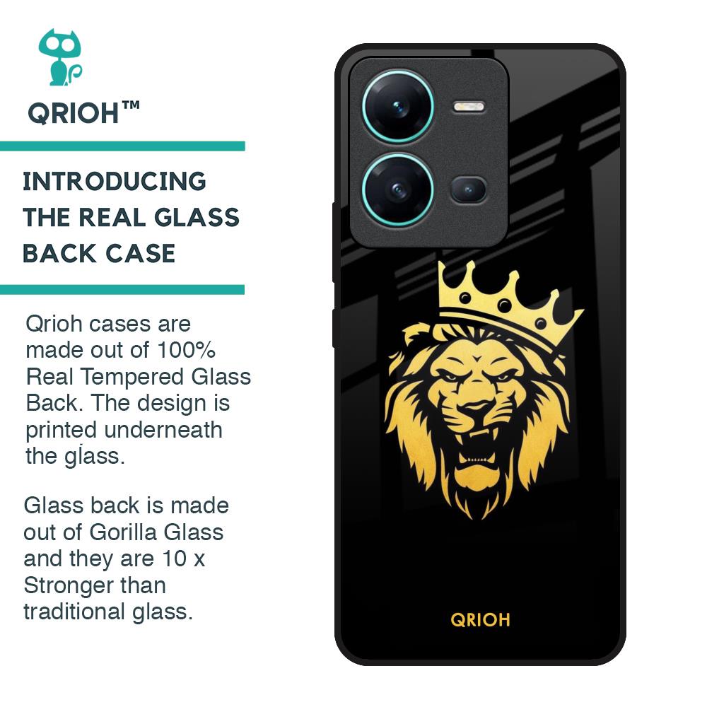Lion The King Glass Case for Vivo V25