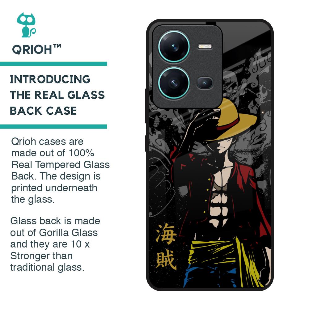 Dark Luffy Glass Case for Vivo V25