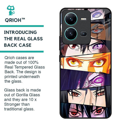 Anime Eyes Glass Case for Vivo V25