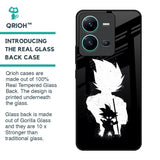 Monochrome Goku Glass Case for Vivo V25