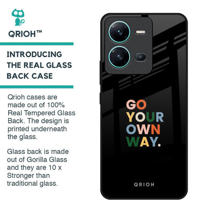 Go Your Own Way Glass Case for Vivo V25