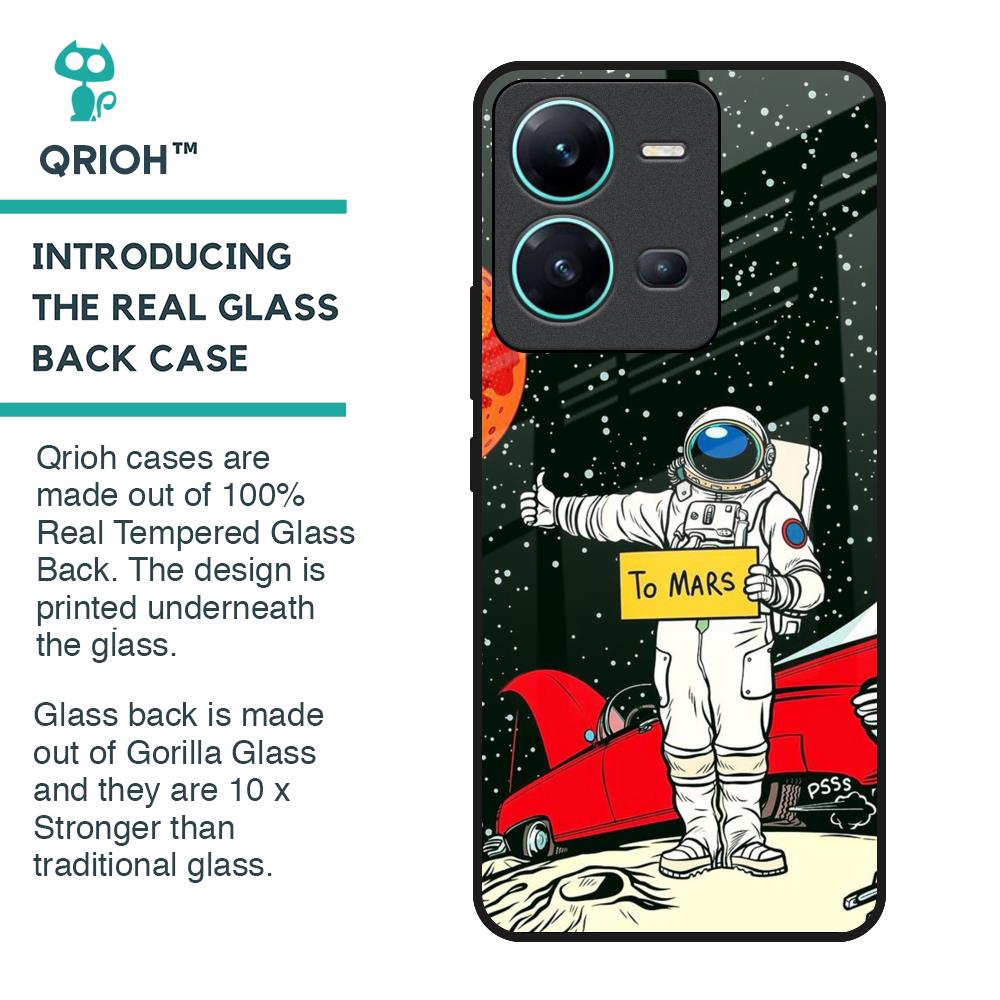Astronaut on Mars Glass Case for Vivo V25
