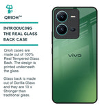 Green Grunge Texture Glass Case for Vivo V25