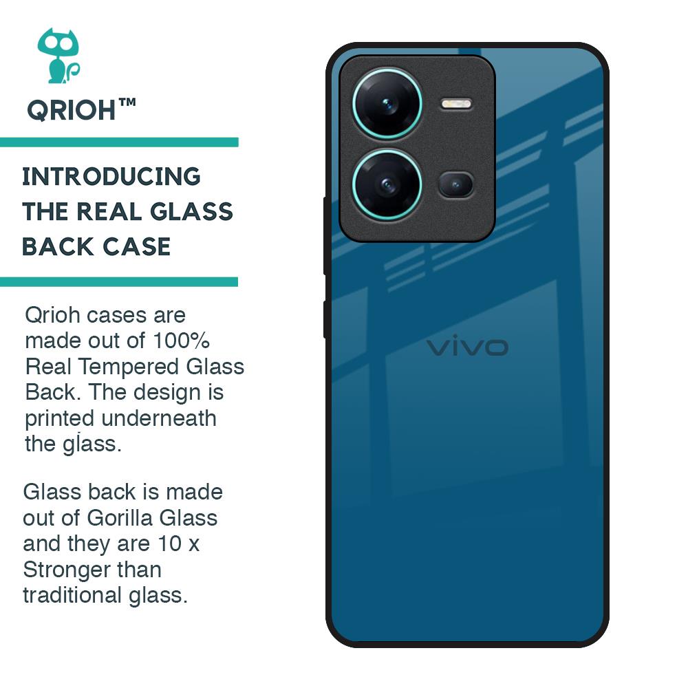 Cobalt Blue Glass Case for Vivo V25